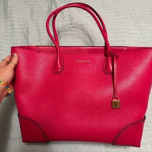Michael Kors Large Ultra Pink Leather Tote